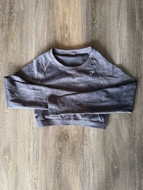 Gymshark Heathered Gray/ blue Cropped